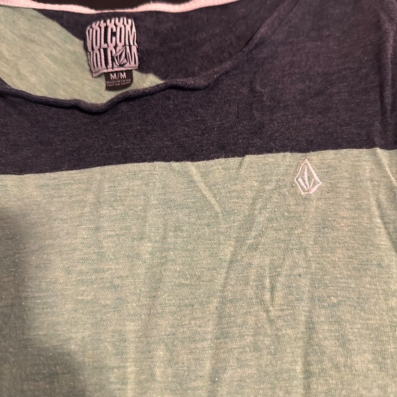 Volcom Tank Top green/grey stripes Size M - Picture 2 of 2